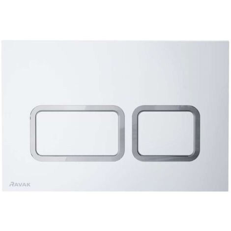 Ravak Twin - Pulsante di comando per lo scarico del WC, satinato X01739