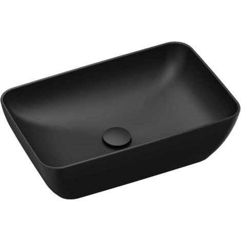 Ravak UNI - Vasque à poser, 50x31 cm, sans trop-plein, noir mat XJX0D150000