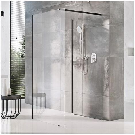 Ravak Walk-In - Cabine de douche Walk-In Corner 120/90, 1200x900 mm, noir/verre clair GW1CG7300Z1