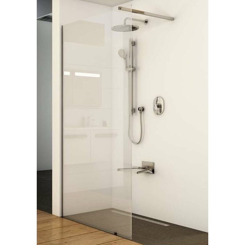 Walk-In - Paroi de douche Walk-in Wall 90, 90x200 cm, aluminium brillant/verre transparent GW9W70C00Z1 - Ravak