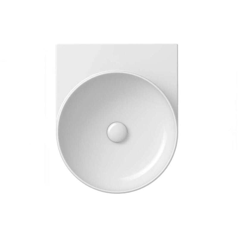Ravak - Yard - Lavabo 41x50 cm, sans trop-plein, sans trou pour robinet, blanc XJX01040000