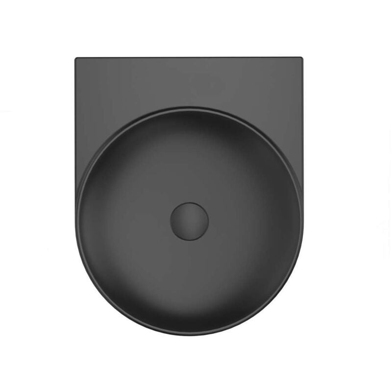 Ravak - Yard - Lavabo 41x50 cm, sans trop-plein, sans trou pour robinet, noir mat XJX0D040000