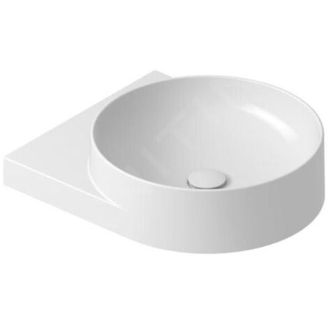 Ravak Yard - Lavabo 41x50 cm, sans trop-plein, sans trou pour robinet, blanc XJX01040000
