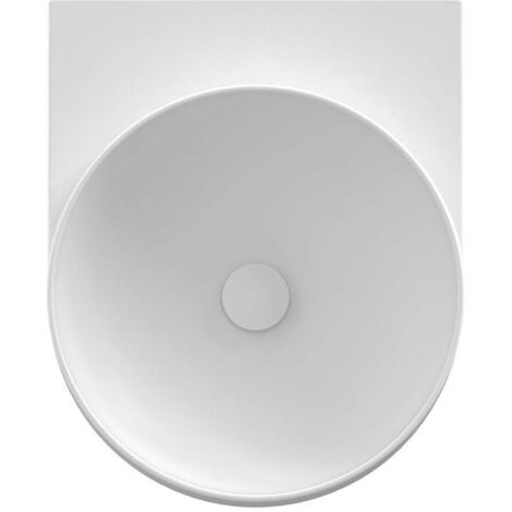 Ravak Yard - Lavabo, 41x50 cm, sin rebosadero, sin agujero para grifo, blanco mate XJX0E040000
