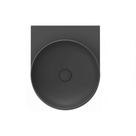 Ravak Yard - Lavabo 41x50 cm, sin rebosadero, sin orificio para grifo, antracita XJX03040000
