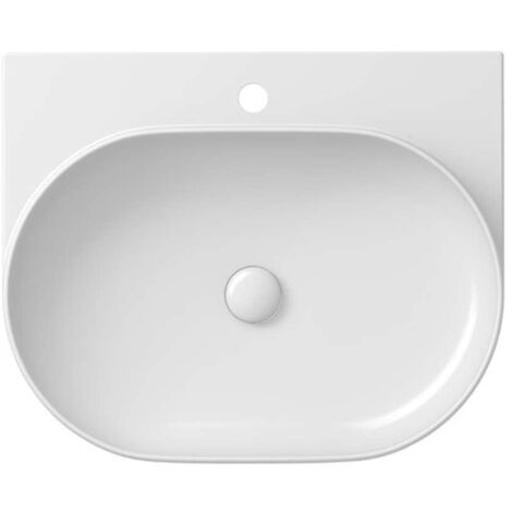 Ravak Yard - Lavabo 61x50 cm, senza sfioratore, foro per rubinetto, bianco XJX01260002