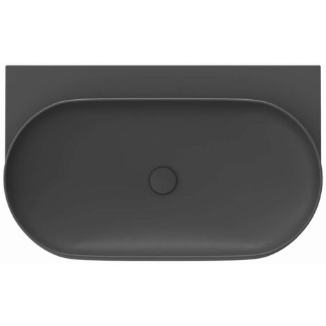 Ravak Yard - Lavabo 81 x50 cm, sans trop-plein, sans trou pour robinet, anthracite XJX03080000