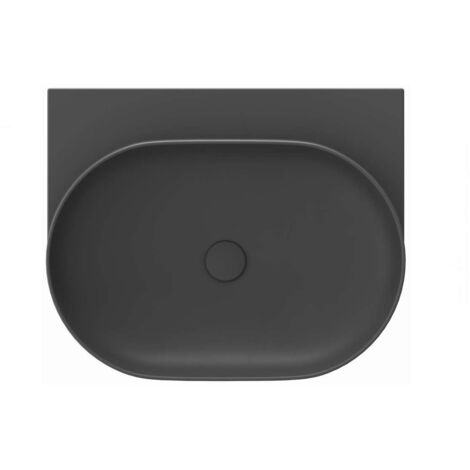 Ravak Yard - Waschtisch 61x50 cm, ohne Überlauf, ohne Hahnloch, Anthrazit XJX03060000