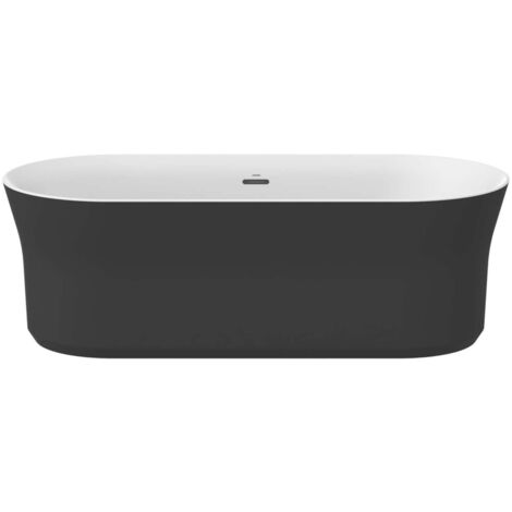 Ravak Ypsilon - Baignoire îlot, 180x80 cm, noir/blanc XC00100058