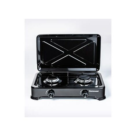 Ravanson k-02tb plaque de cuisson noire gaz 2 zone(s)