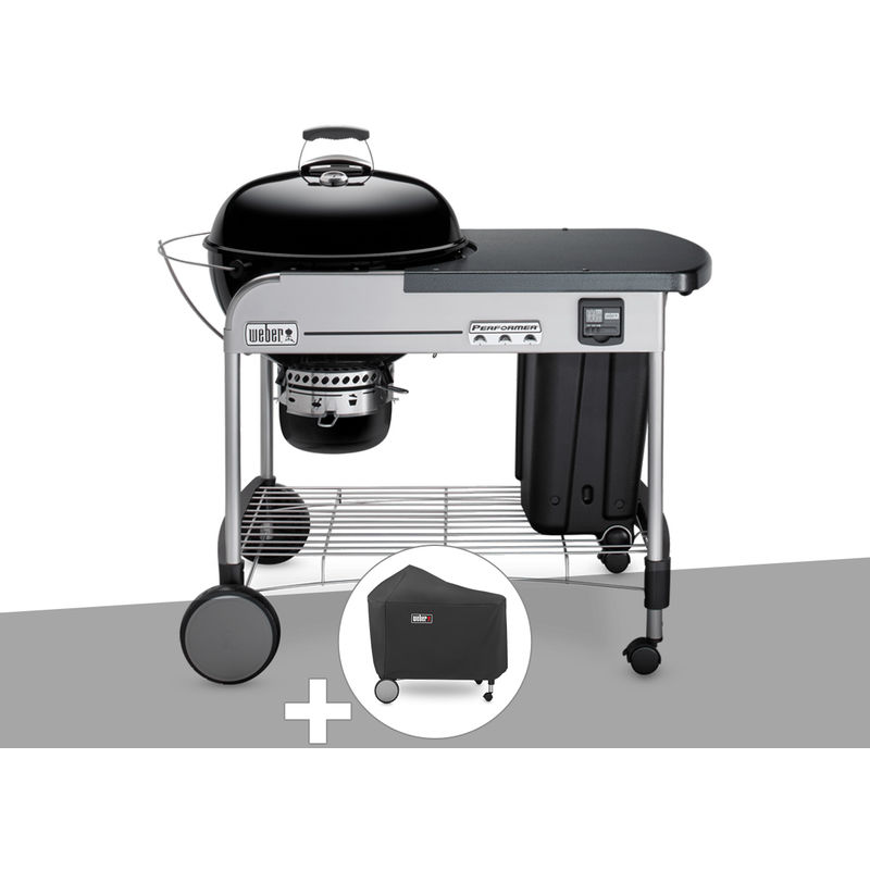 Weber - Barbecue à charbon Performer Premium gbs 57 cm Noir + Housse