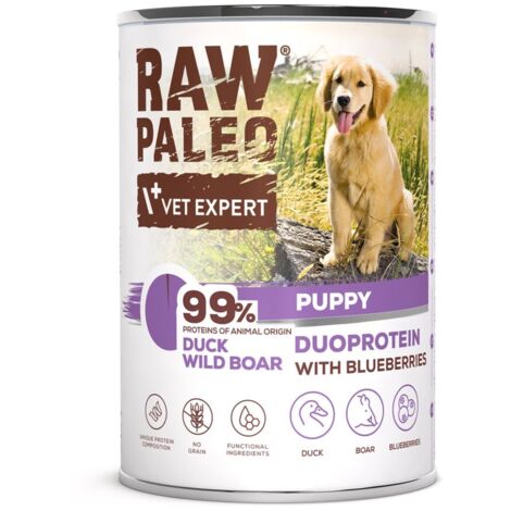 Raw Paleo DuckBoar Puppy Lattina da 400 g