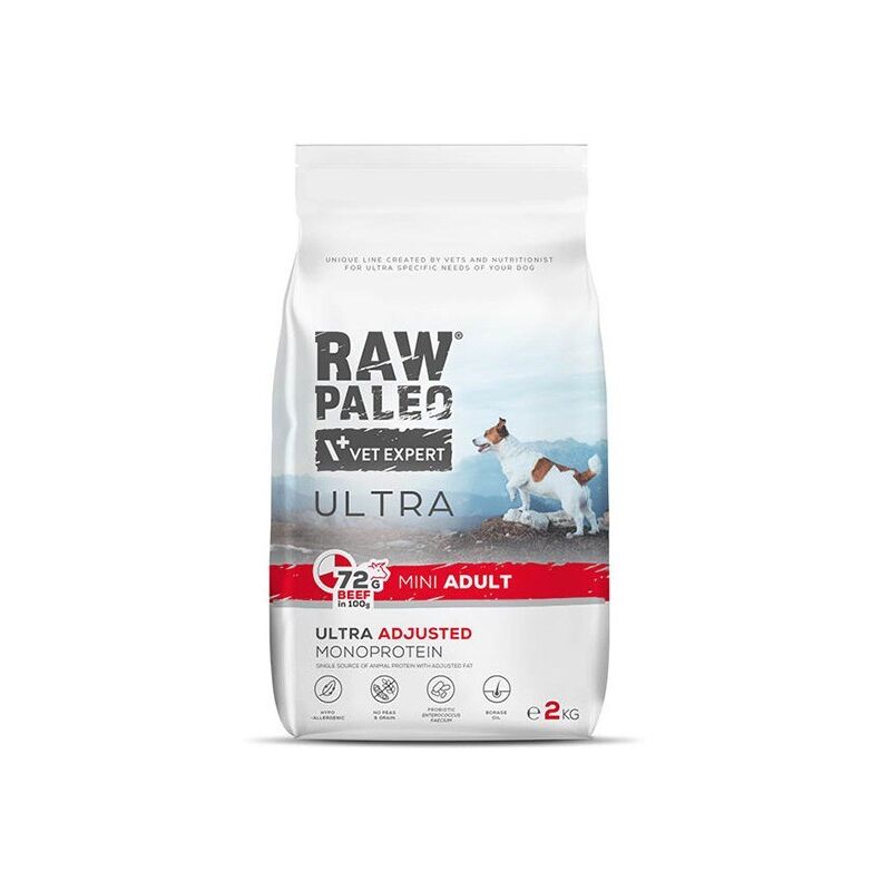 Carvetec - raw paleo Ultra Mini Adult Beef - croquettes pour chien - 750 g
