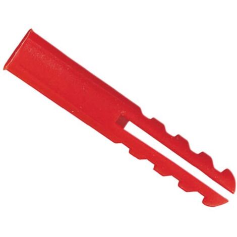 Rawlplug Red Plastic Plugs Screw Size No.6-12 (10 x Card 100) RAW67134