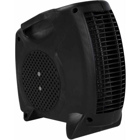 RAYDAN - Calefactor Eléctrico Bajo Consumo, Uso Vertical u Horizontal, Protección Sobrecarga, Termostato, 3 Niveles de Potencia, 2000W, Diseño Portátil, Blanco/Negro