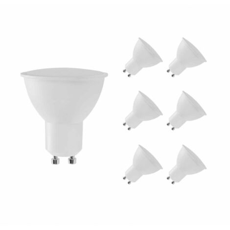 Raydan Home - Bombilla Led Spotlight GU10 (Pack 6), 6W Potencia, 50W Equivalencia, 540lm, Temperatura Color 6000K, Ángulo 120º, Led SMD, Clase Energética G, No Regulables, IP20, 15.000H de Vida Útil