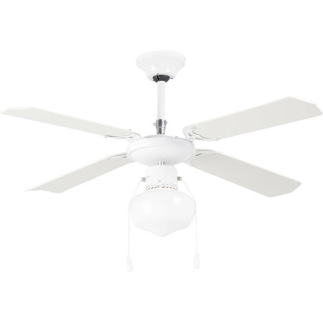 RAYDAN HOME Ventilador de techo blanco con foco de luz 91cm Barein