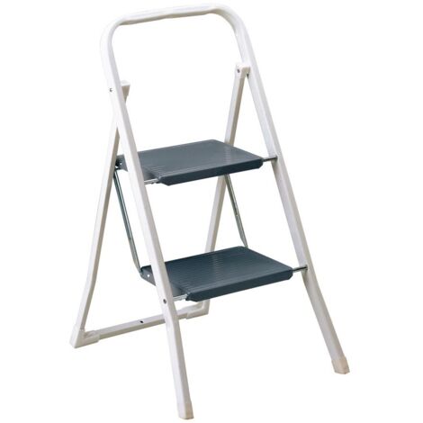 Rayen 0135 - Escalín con dos peldaños, escalera metálica plegable