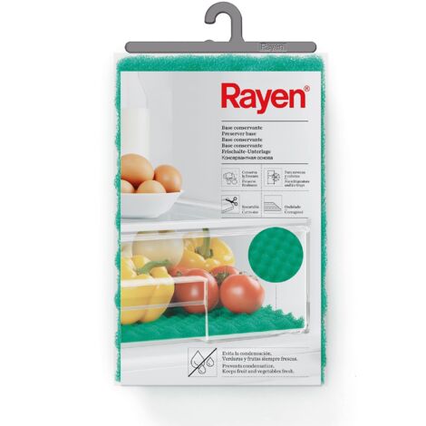 Rayen  Base Conservante  Base Conservante per Frigorifero  Libera Circolazione  Ondulato  Ritagliabile  Evita la Condensazione  Adattabile  Verde  Misure: 47x30 cm