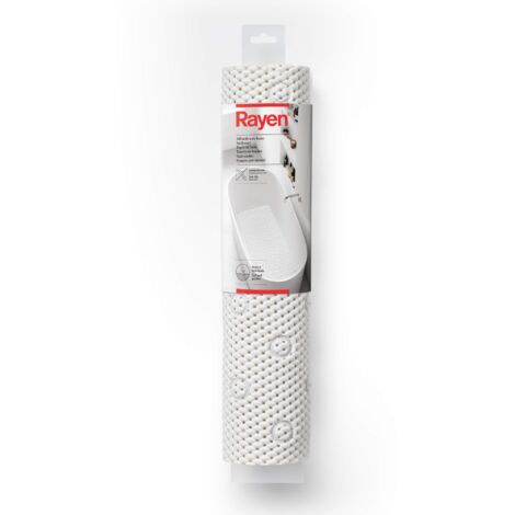 Rayen de baño  Alfombra ducha/bañera  Suave y acolchada  Base antideslizante Tappeto da Bagno, PVC, Bianco, Medidas: 45 x 91 cm