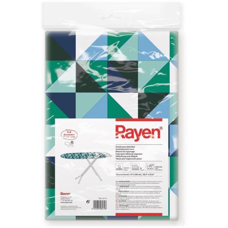 RAYEN funda mesa planchar 47x130 cm 6174 blister , Funda mesa planchar 47x13 cm 6174Ajustable con sistema tipo clipAcolchada con espumaDimensiones aproximadas: 130 x 47