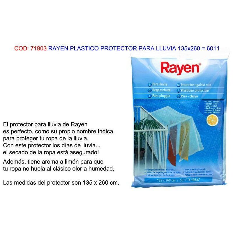 

rayen plastico protector para lluvia 260x135 6011 - Mibricotienda