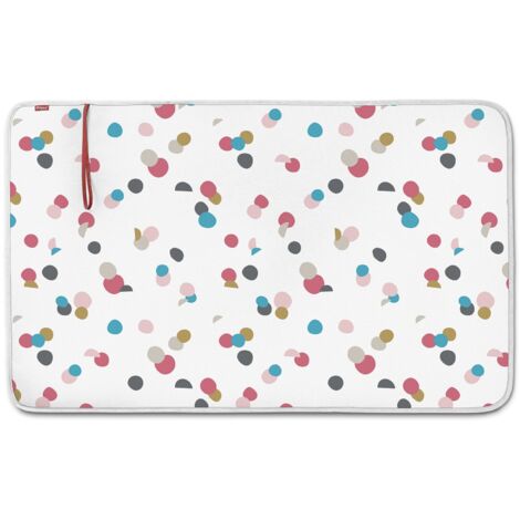 Rayen Protector para planchar sobremesa  Mínimo espacio plegado  3 capas: Espuma, 100% Algodón, alumino 6154.02-Copritavolo con Motivo coriandoli, Cotone, Stampato