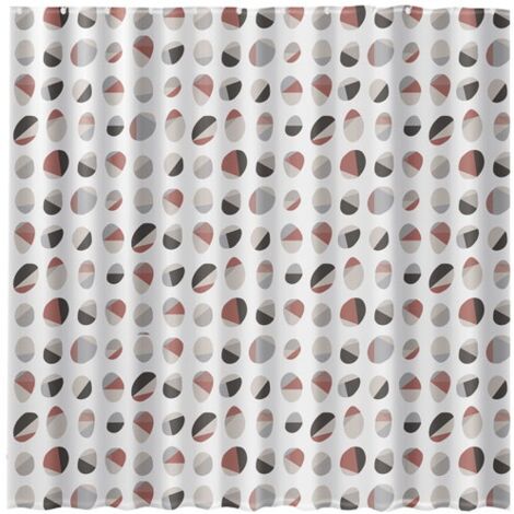 RAYEN - Rideau douche 180x200cm peva gris beige