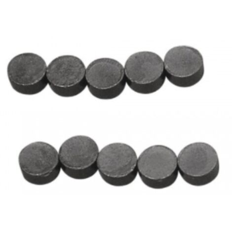 RAYHER - 10 PEZZI - CALAMITA PICCOLE E SPESSE Ø8MM - 4MM COLORE NERO