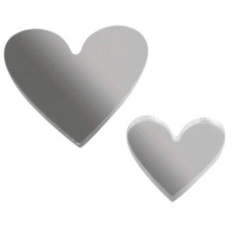 RAYHER - 18 PEZZI - MINIATURE A SPECCHIOFORMA CUORE 2+3CM