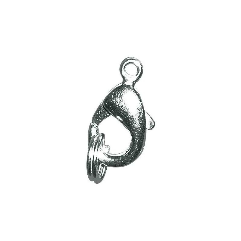 Image of Rayher - 2 pezzi - chiusura per gioielli con moschettone + anello Ø9,5MM - colore argento