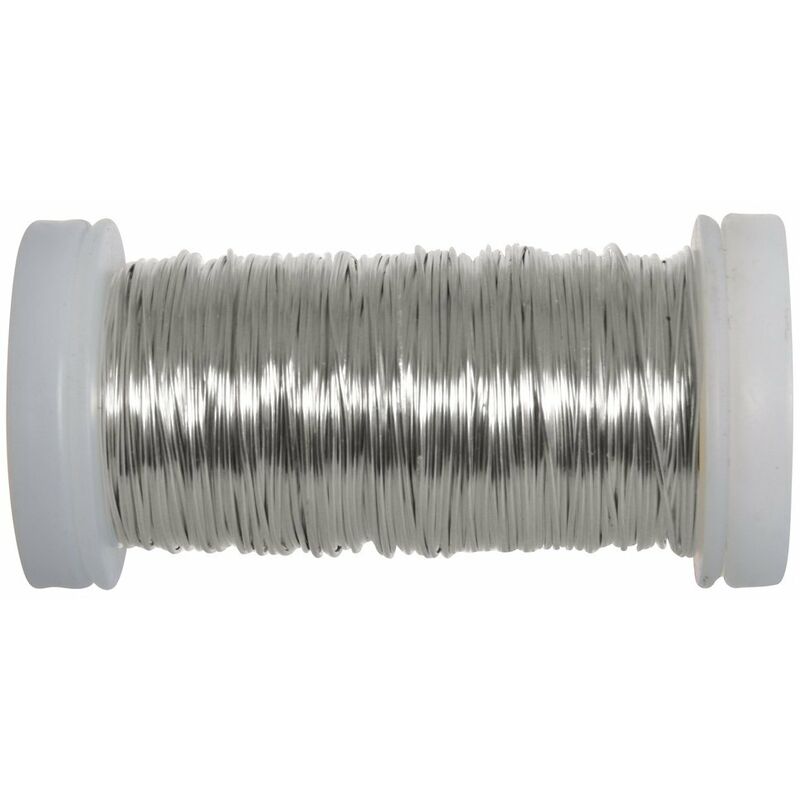 Image of Rayher Hobby - Rayher 24078000 filo in rame argentato, diametro 0,5 mm, bobina da 50 m, per lavori creativi gioielleria bricolage