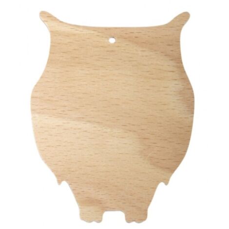 RAYHER - 3 PEZZI - GUFO LEGNO NATURALE DA DECORARE 10,5X8X2CM