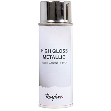 Rayher 34424606 High Gloss Metallic Spray, Argento