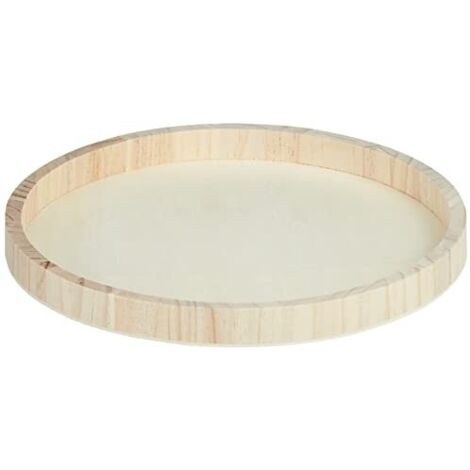 Rayher 62731000 Vassoio in Legno, Diametro 30Cm, Legno Naturale, Dimensioni 30X30X2,5Cm