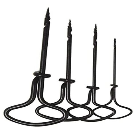 RAYHER 8952900 - Set di 4 Ganci avvitabili a soffitto, 2 + 3 + 4 + 5 mm