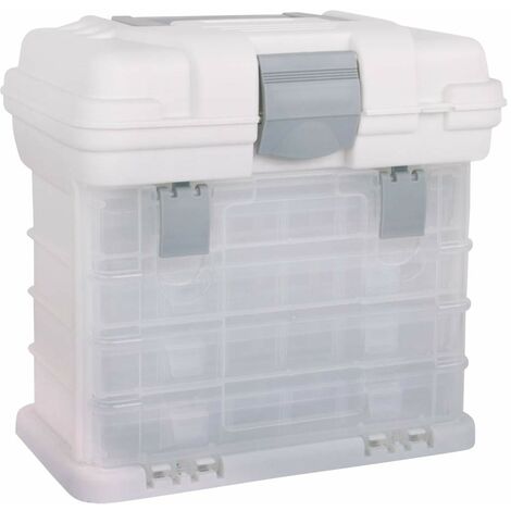 Rayher Box 4 portacassetti assortimento, Colori Misti, 27.5 x 17.5 x 26 cm, 1 scomparto c.coperchio