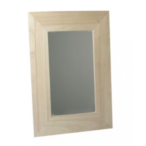 RAYHER - CORNICE DI LEGNO CON SPECCHIO 30X42CM