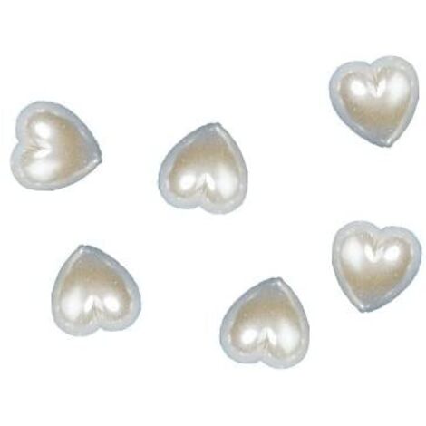 RAYHER - CUORE IN PLASTICA COLOR CREMA 2,5CM 6 PZ