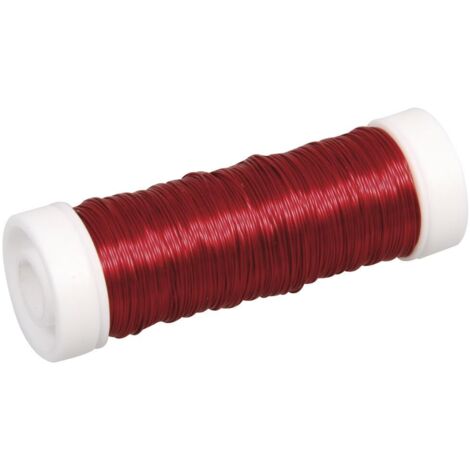 Rayher Filo Metallico per Bigiotteria, Rosso, 0,30 Mm Ø, Rotolo 50 M, 2405518