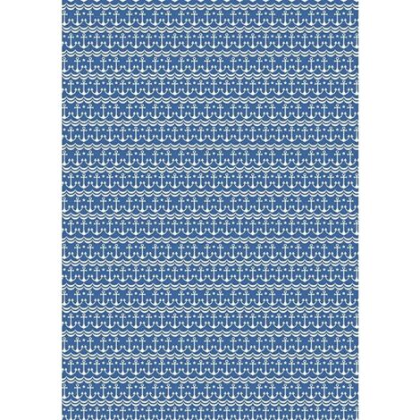 RAYHER - FOGLIO ADESIVO IN TESSUTO FABRIC STICKER 210MMx297MM - ANCORE