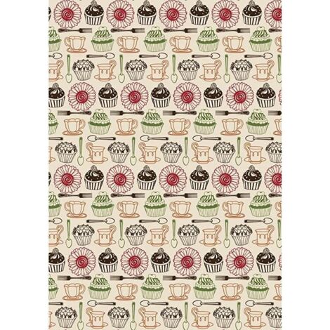 RAYHER - FOGLIO ADESIVO IN TESSUTO FABRIC STICKER 210MMx297MM - MUFFIN