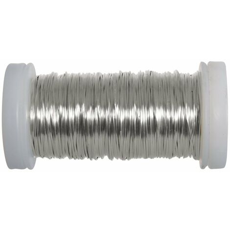 RAYHER HOBBY Rayher 24078000 filo in rame argentato, diametro 0,5 mm, bobina da 50 m, per lavori creativi gioielleria bricolage
