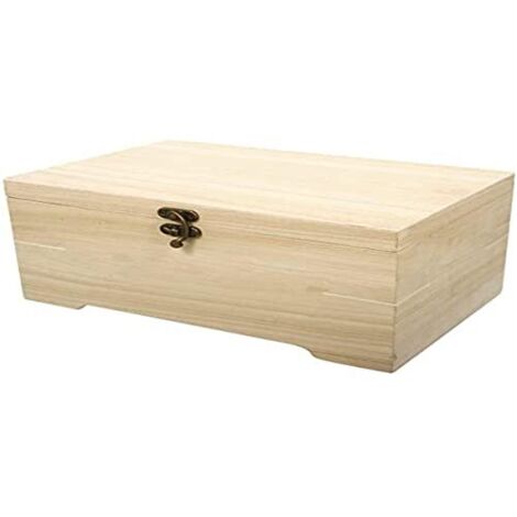 Rayher Legno scrignetto con inserto, 2 parti, 28 x 18 x 13,5 cm, 6 scomparti, 62196000