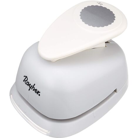 Rayher perforatrice creativa circolare con bordo decorativo per lavorazione carta cartoncino, diametro 6,35 cm 2 1/2 Zoll per una grammatura carta fino a 200g/m scapbooking etichette biglietti colore 