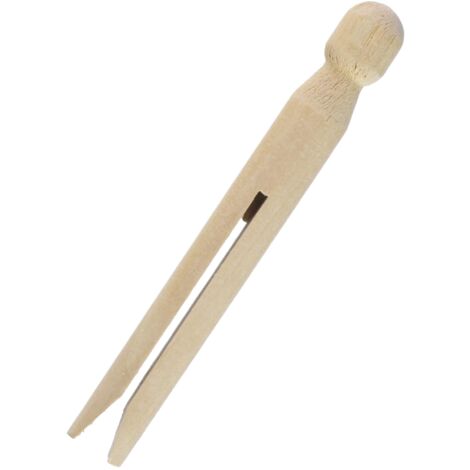 Rayher Pinzette per vestiti in legno con testa rotonda, 11 cm di lunghezza. Set 50 pezzi, 6400500