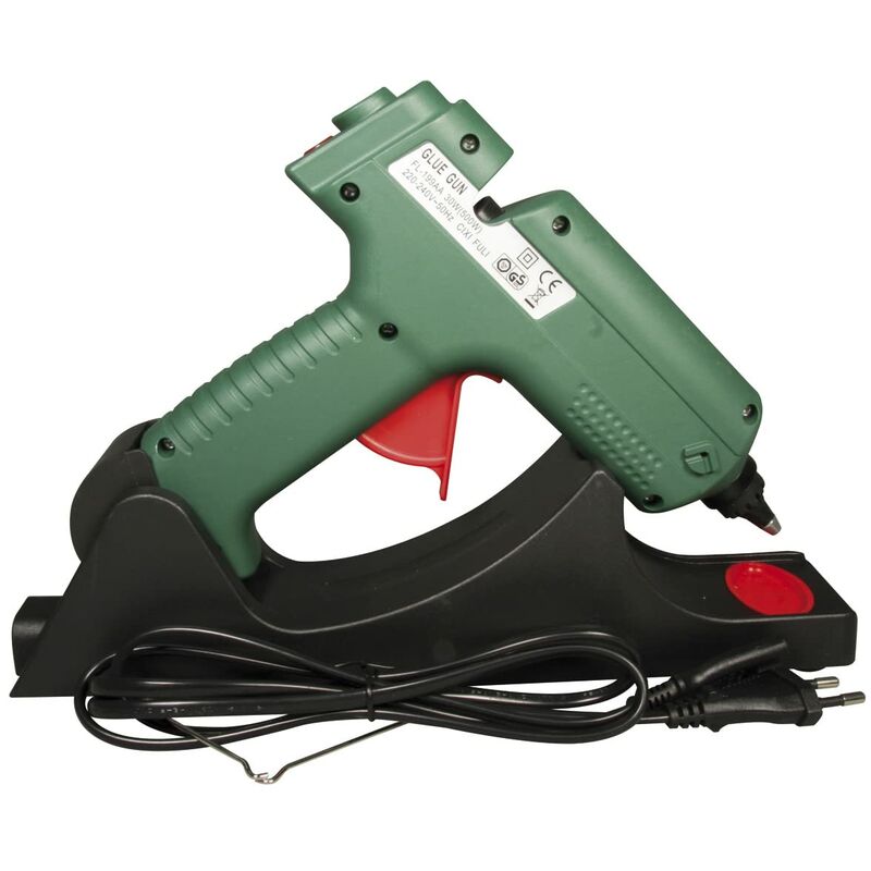 Image of Rayher 30091000 pistola per colla a caldo, senza fili m. Base Station, 20, 5 x 17 cm, Blister-Box 1 pezzi, plastica, verde, rosso, 30.5 x 35 x 9 cm