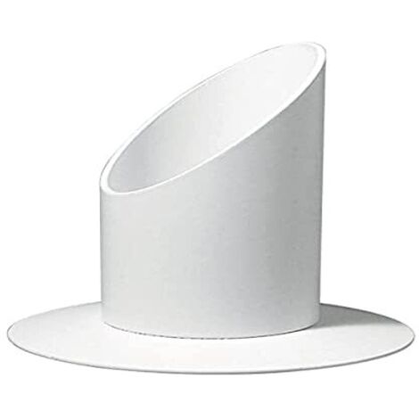 Rayher Portacandele in Metallo per Candele Affusolate, da Tavolo, Battesimo e Comunione - Candelabri, Lampadari, ø 30 mm, Bianco Opaco