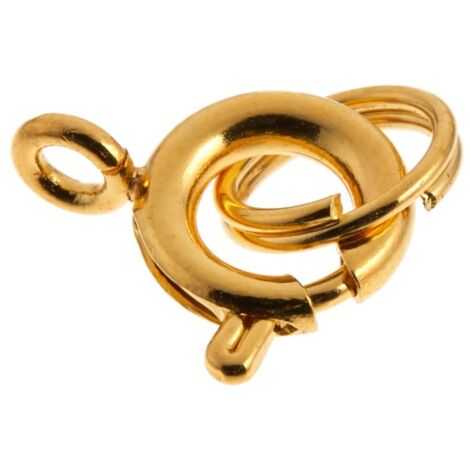 RAYHER - ROSETTA ELASTICO CON ANELLO COLORE ORO 7 MM 4 PZ