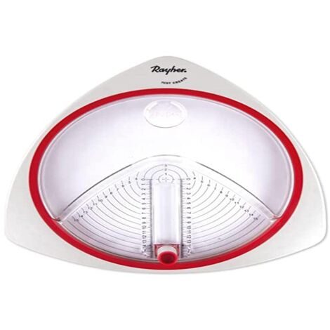 Rayher Taglierina circolare con 3 lame di ricambio, per tagliare cerchi da 2,6 a 15 cm, taglia carta, foto, gommapiuma, cartone e molto altro